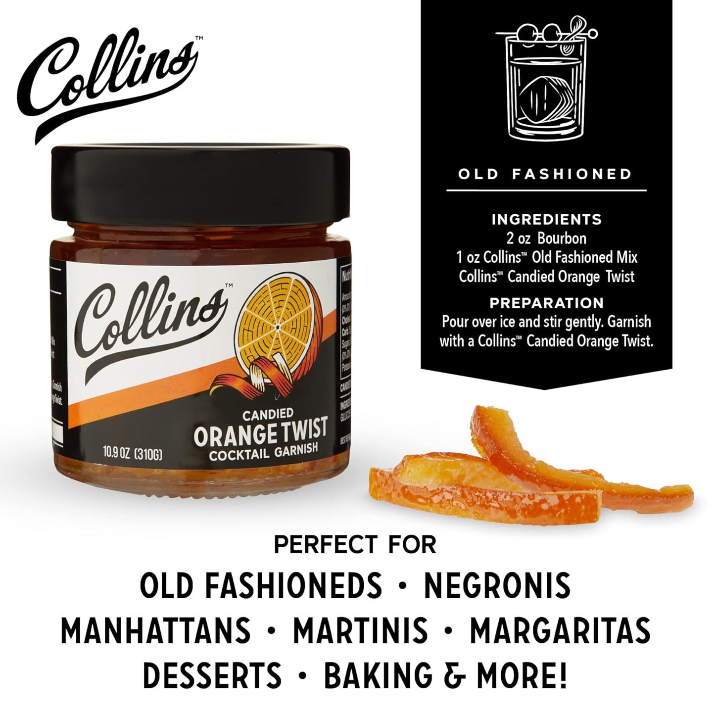 Collins Candied Orange Twist