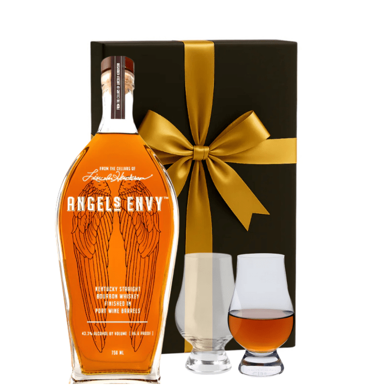 Angel's Envy Gift Set W/Gift Box and Glasses 750ml - Bottles2Gift