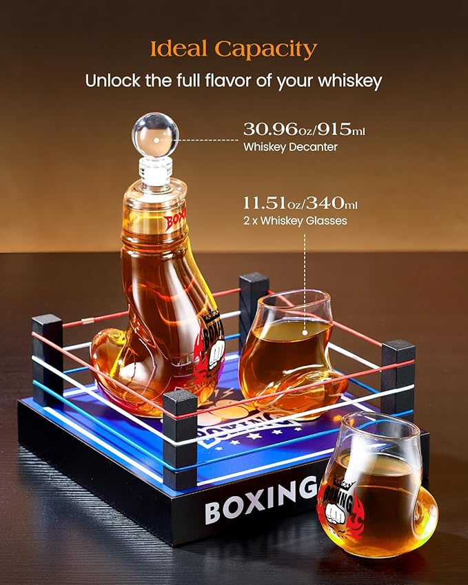 Boxing Ring Whiskey Decanter Set - Bottles2Gift