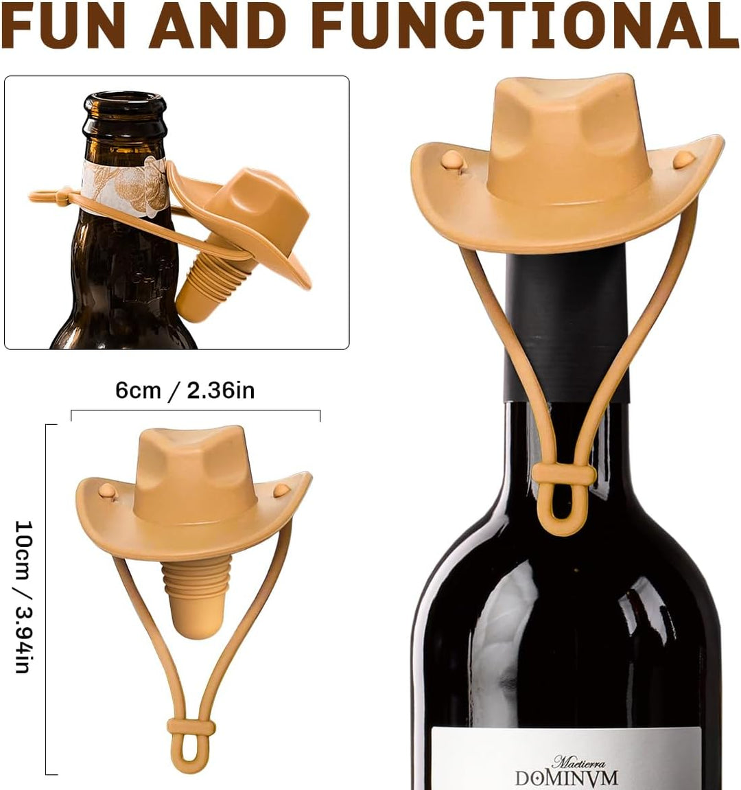 Cowboy Hat Silicone Bottle Stopper - Bottles2Gift