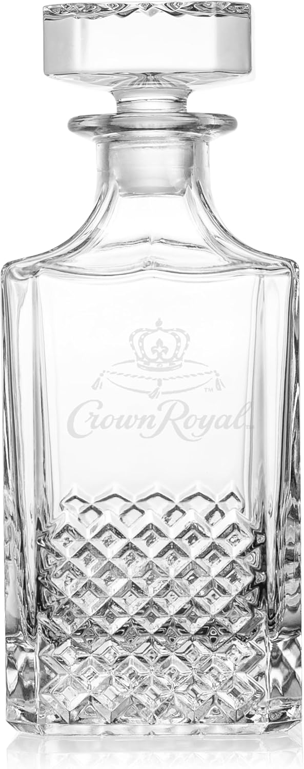 Crown Royal Glass Whiskey Decanter – 750ml - Bottles2Gift