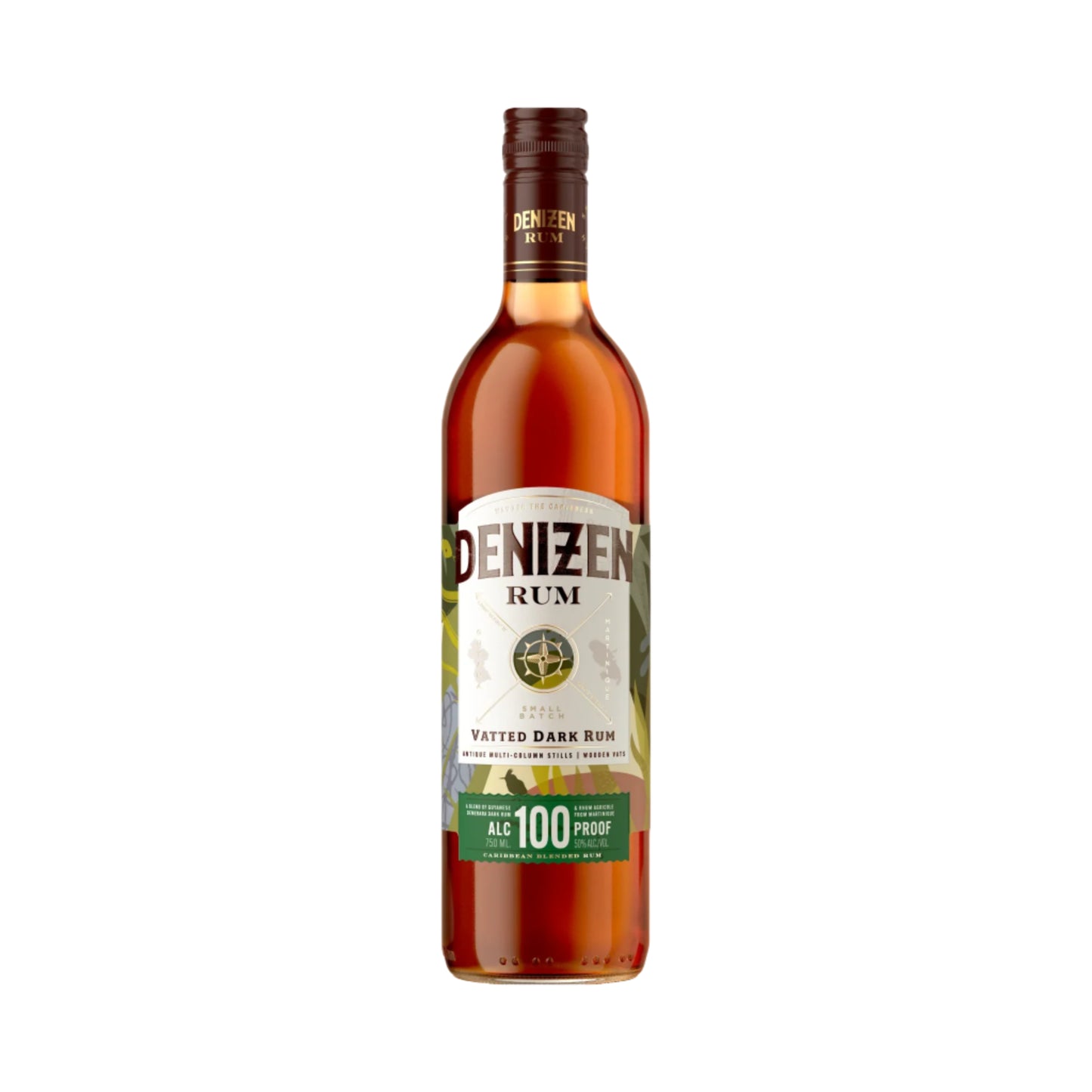Denizen Guyana Vatted Dark Rum 100 Proof 750ml