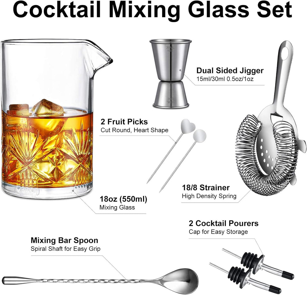 Diamond Cocktail Mixing Glass Set - Bottles2Gift