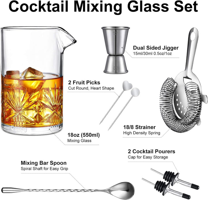 Diamond Cocktail Mixing Glass Set - Bottles2Gift