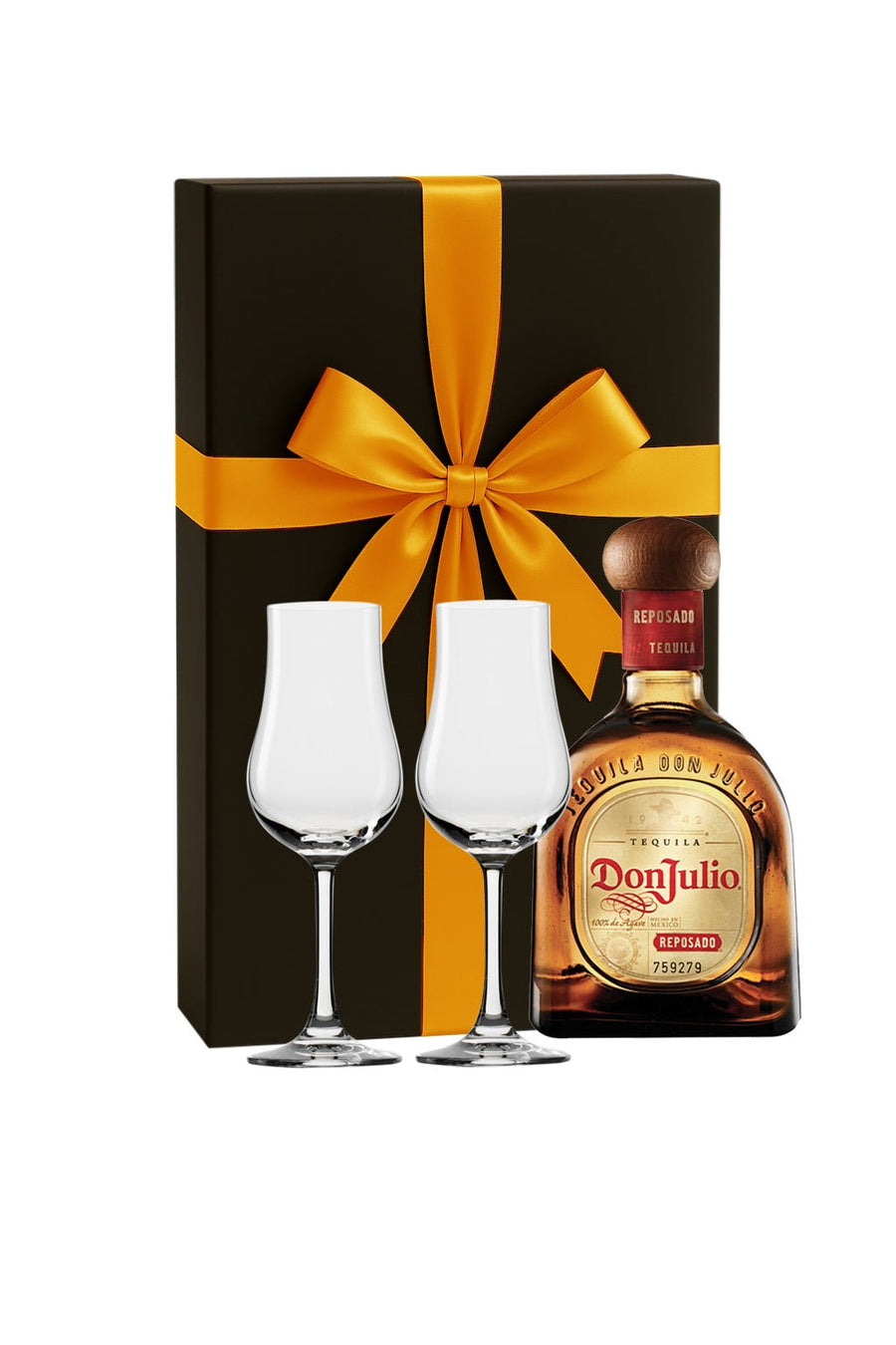 Don Julio Anejo Gift Box Set W/ 2 Stemmed Glencairn Glasses - Bottles2Gift
