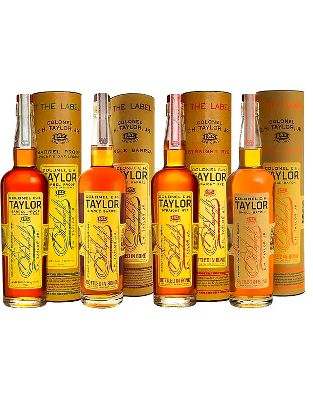 Colonel E.H. Taylor 750ml Bundle: Barrel Proof, Single Barrel, Straight Rye, and Small Batch.