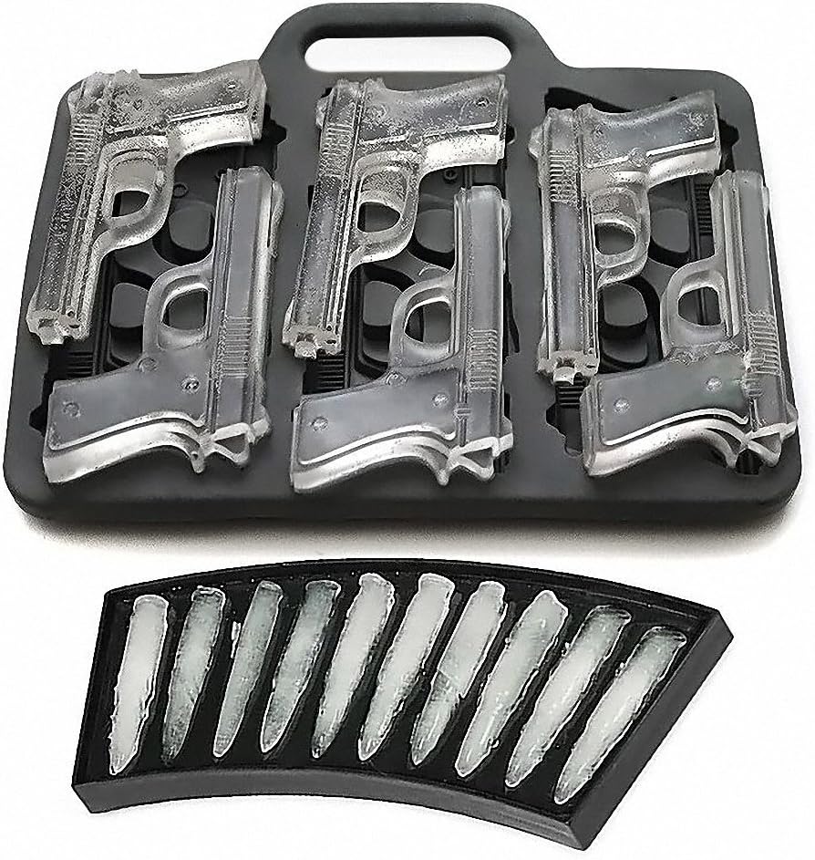 Gun and Bullet Ice Cube Mold - Bottles2Gift