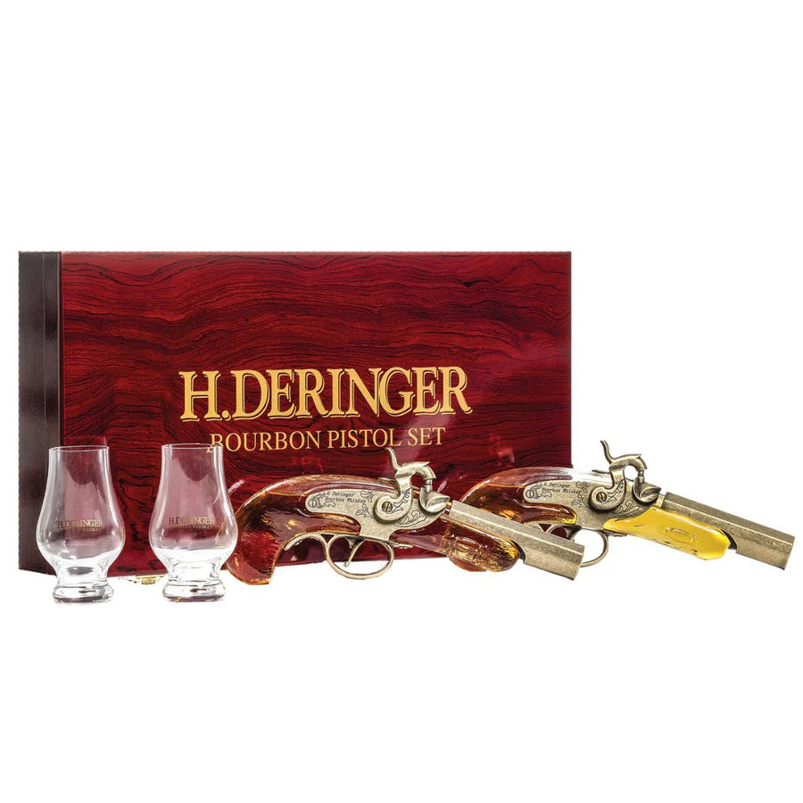 H. Deringer Bourbon Whiskey Pistol Set 200mlx2  - Bottles2Gift