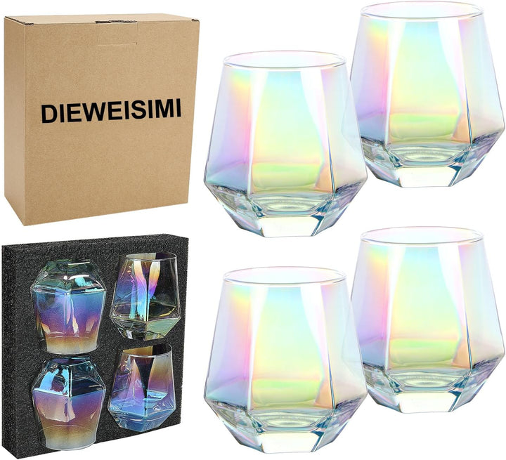 Iridescent Stemless Wine Glasses - Bottles2Gift