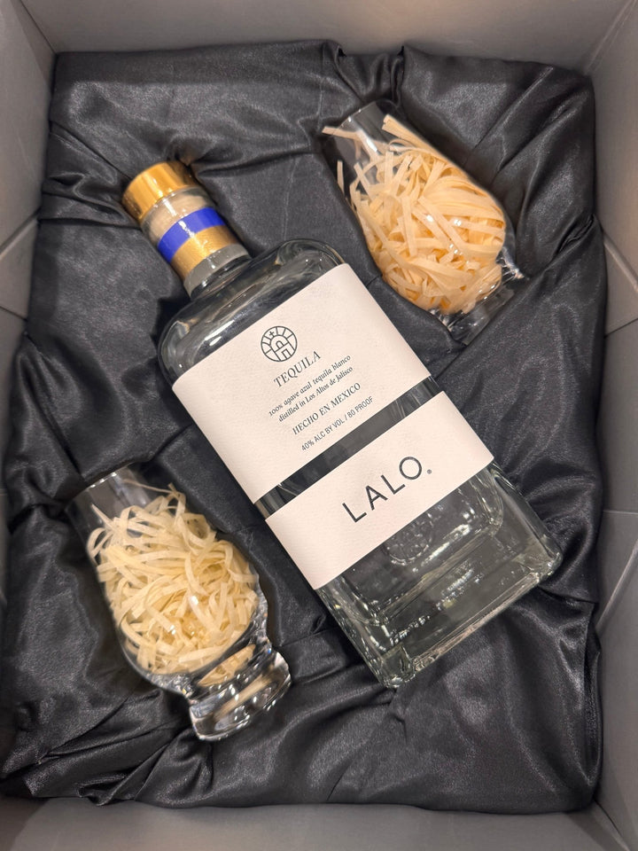 LALO Tequila Blanco Gift Box W/ 2 Tequila Glasses - Bottles2Gift