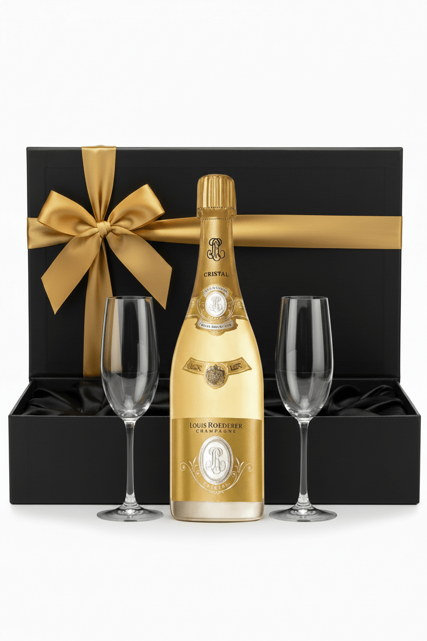 Louis Roederer Cristal ギフトボックス Louis Roederer Cristal Brut Champagne Gift Box W/ 2 Champagne