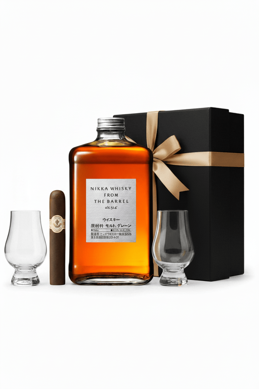 Nikka From The Barrel 750ml Gift Set W/Gift box, Glasses, and