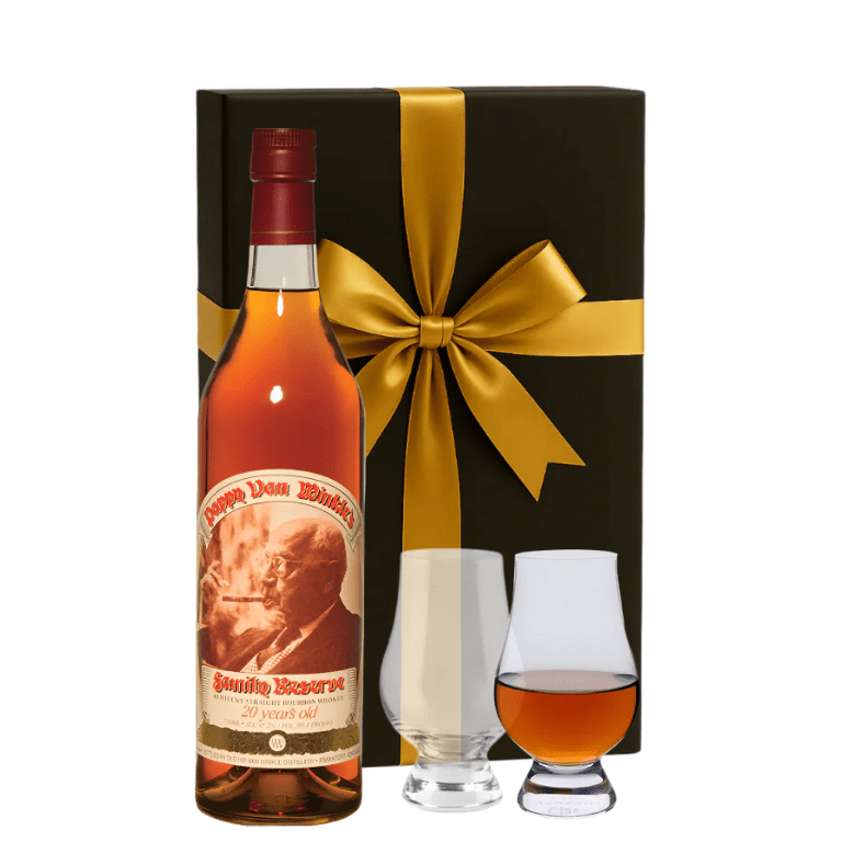 Pappy Van Winkle 20 - year Kentucky Straight Bourbon Whiskey 750ml Gift Set W/ Gift Box and Glasses - Bottles2Gift