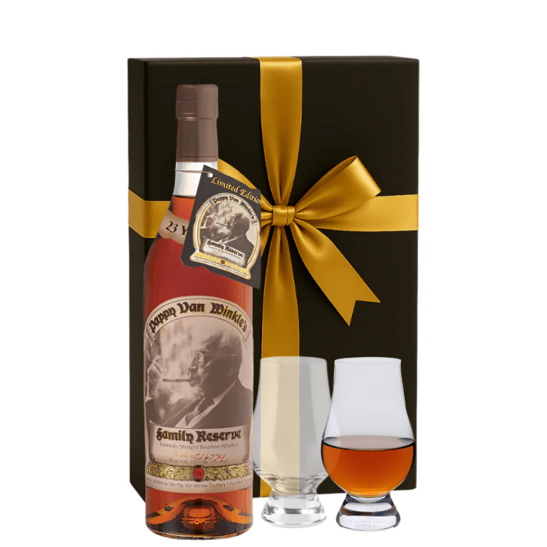 Pappy Van Winkle 23 - year Kentucky Straight Bourbon Whiskey 750ml Gift Set W/ Gift Box and Glasses - Bottles2Gift