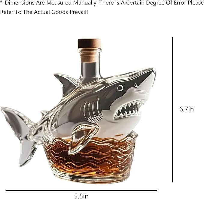 Shark Shaped Glass Decanter - Bottles2Gift