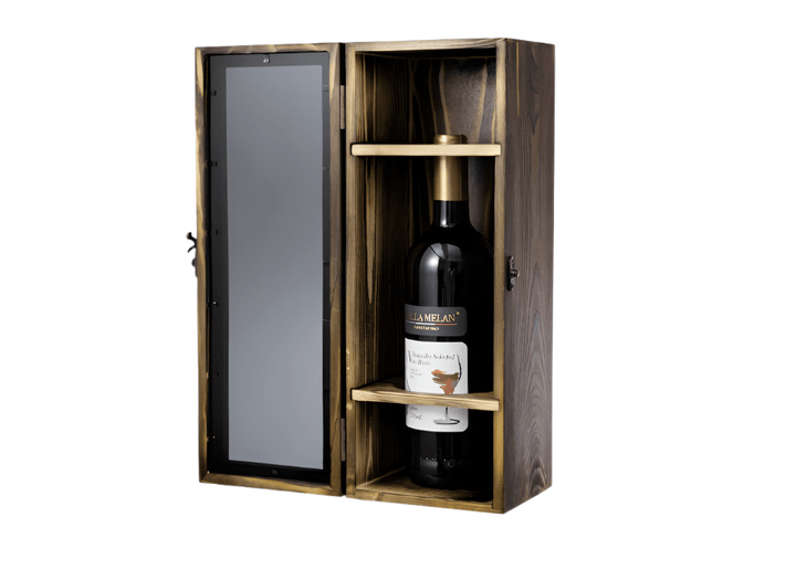 Solid Wooden Gift Box with Window in 3 colors - Bottles2Gift