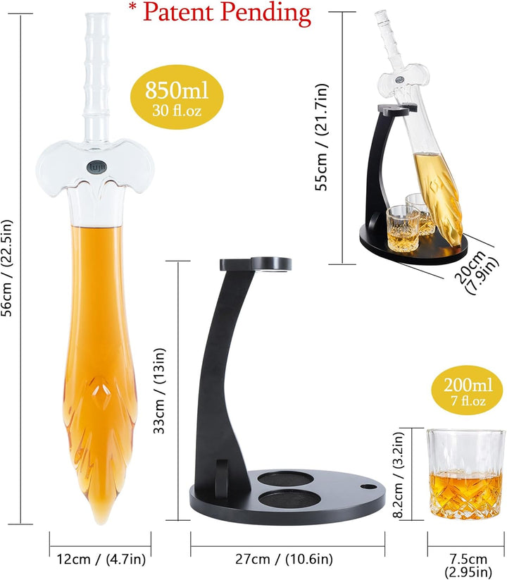 Sword Decanter Set - Bottles2Gift