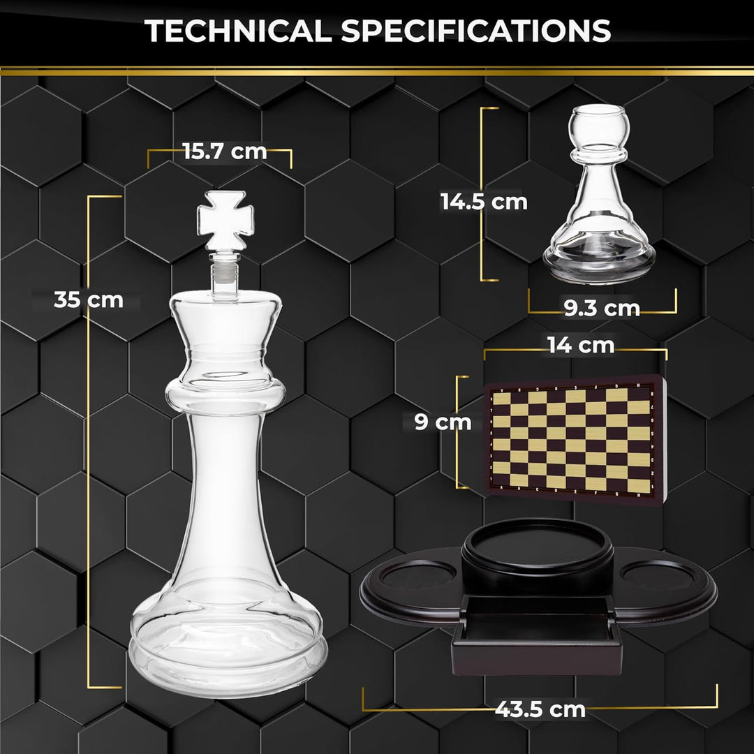 The Chess Master's Whiskey Decanter Gift Set - Bottles2Gift