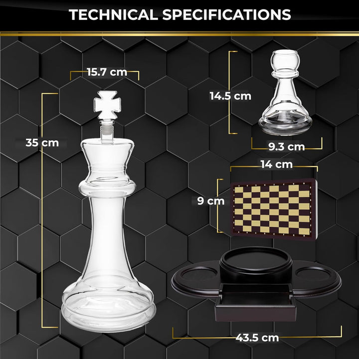 The Chess Master's Whiskey Decanter Gift Set - Bottles2Gift