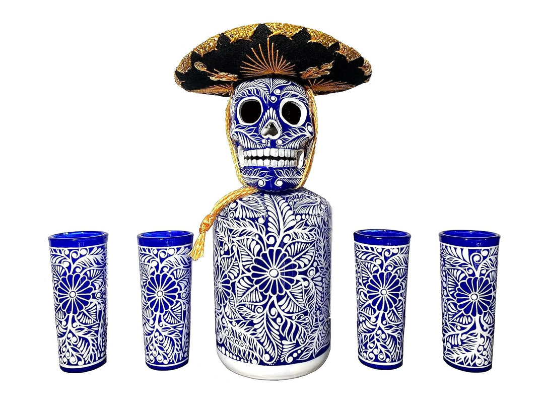 The Day of the Dead Tequila Decanter Gift Set - Bottles2Gift