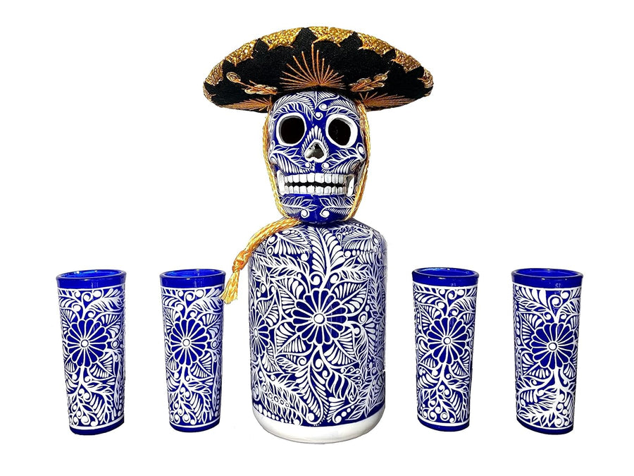 The Day of the Dead Tequila Decanter Gift Set - Bottles2Gift