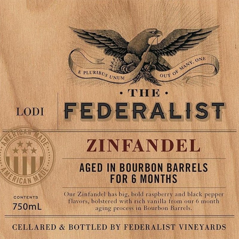 The Federalist Bourbon Barrel Aged Zinfandel Lodi - Bottles2Gift