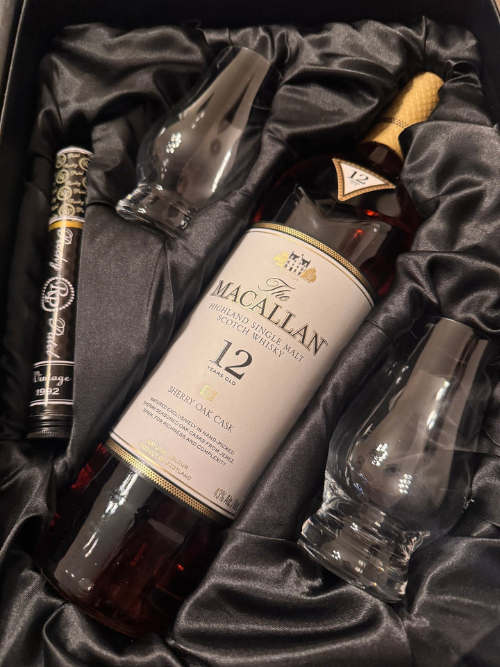 The Macallan 12 Year Old Sherry Oak Cask Scotch Whisky Gift Set - Bottles2Gift
