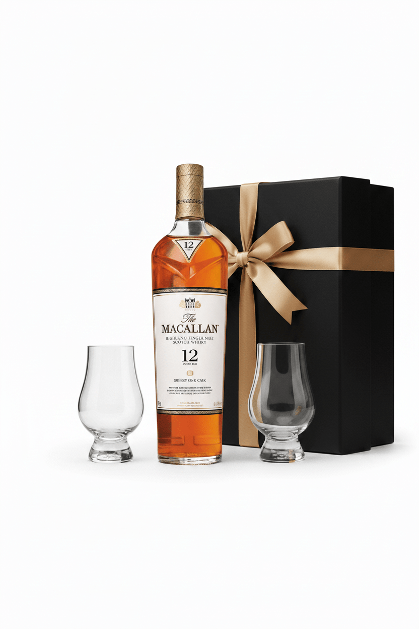 The Macallan 12 Year Old Sherry Oak Cask Scotch Whisky Gift Set
