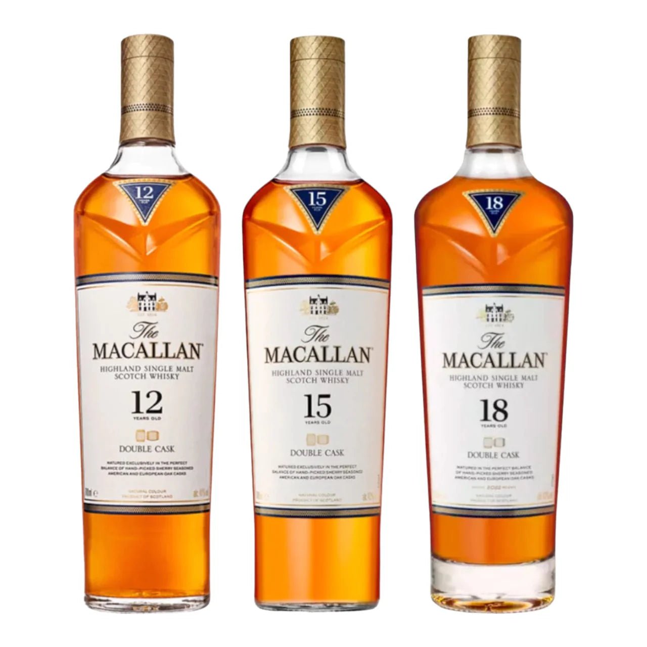 The Macallan Double Cask Age Exploration Bundle 12yr 15yr 18yr