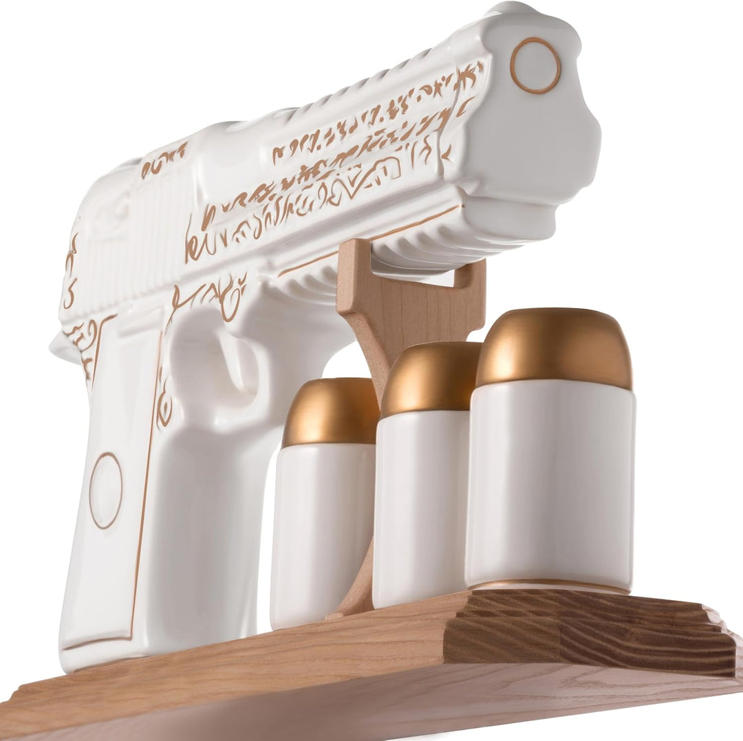 The Pistol Whiskey Decanter & Bullet Shot Glass Set - Bottles2Gift