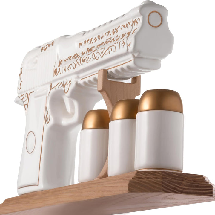 The Pistol Whiskey Decanter & Bullet Shot Glass Set - Bottles2Gift