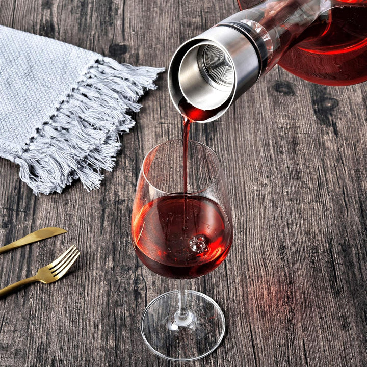 Wine Decanter with Built - in Aerator Pourer - Bottles2Gift
