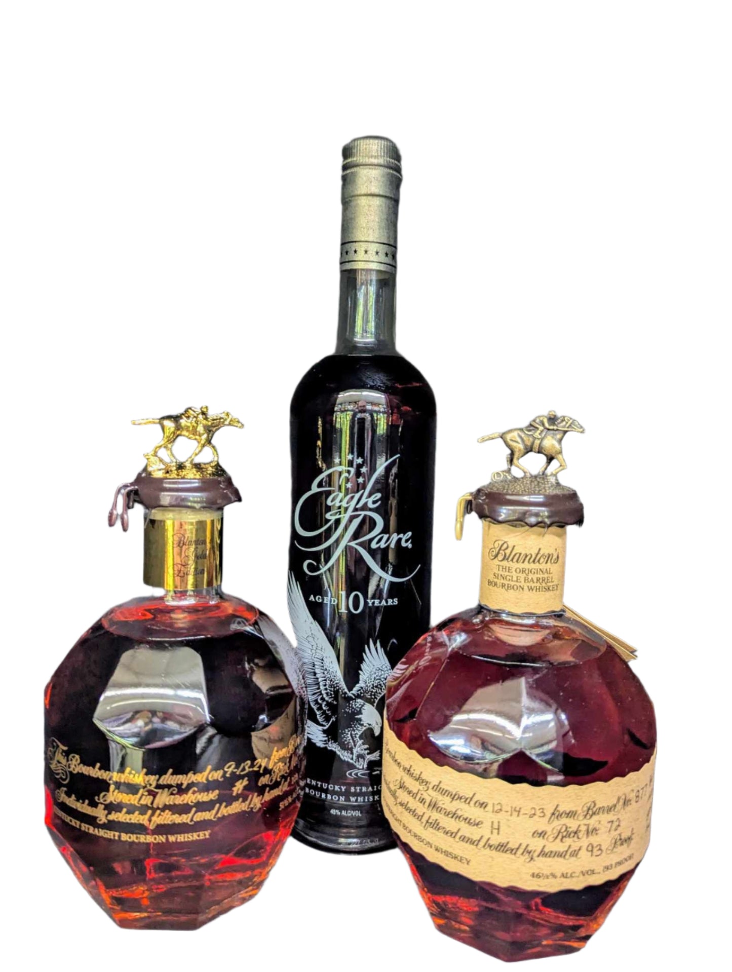 Eagle Rare 10 Year, Blanton's Single Barrel, and Blanton's Gold 750ml Bourbon Bundle