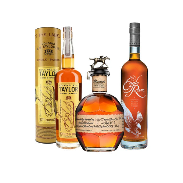 Blanton's Single Barrel, E.H. Taylor Single Barrel and Eagle Rare 10yr 750ml Bourbon Bundle