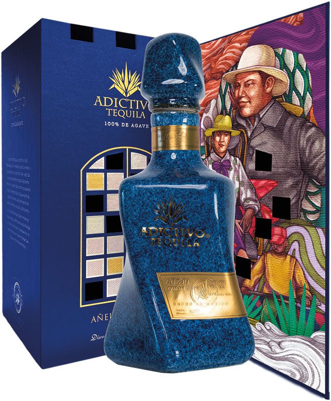 Adictivo Tequila Imperial 2 Year Aged Añejo – Limited Edition Blue Ceramic 750ml - Bottles2Gift