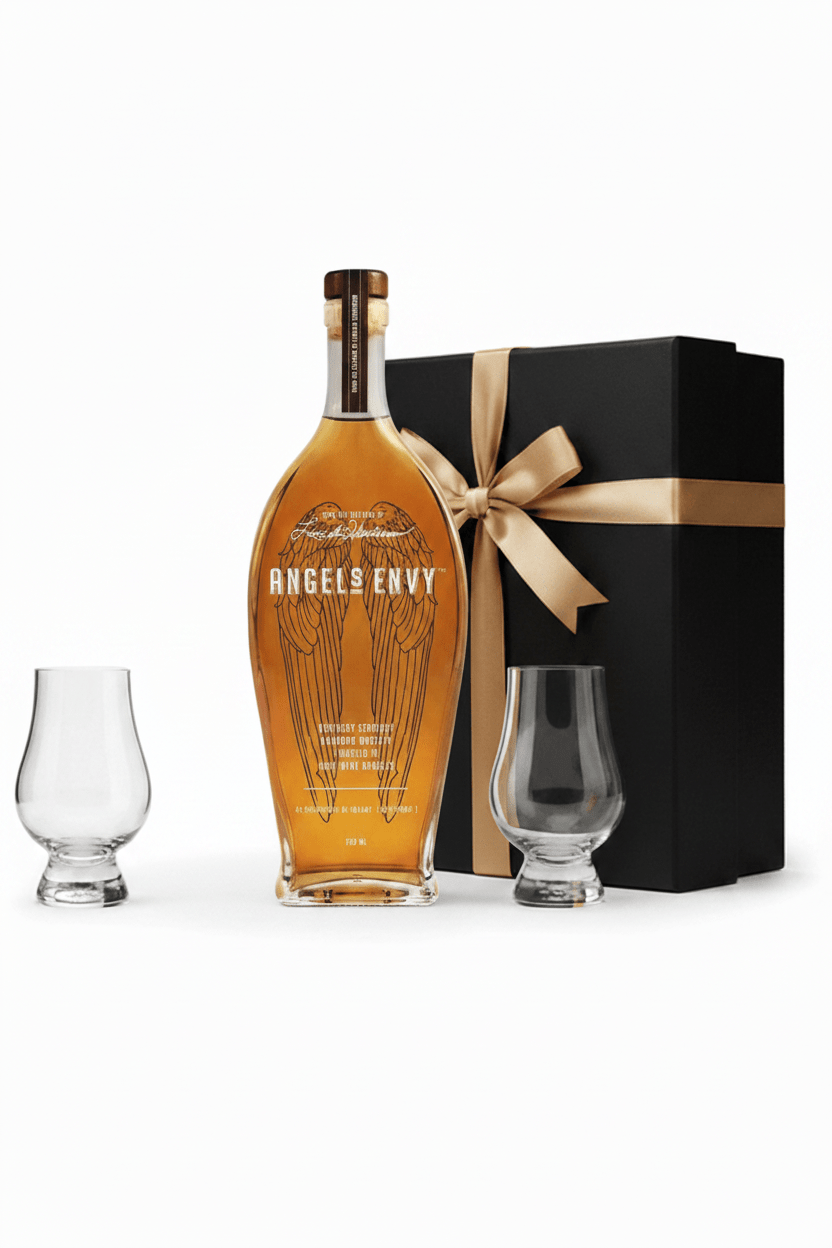 Angel's Envy Gift Set W/Gift Box and Glasses 750ml - Bottles2Gift