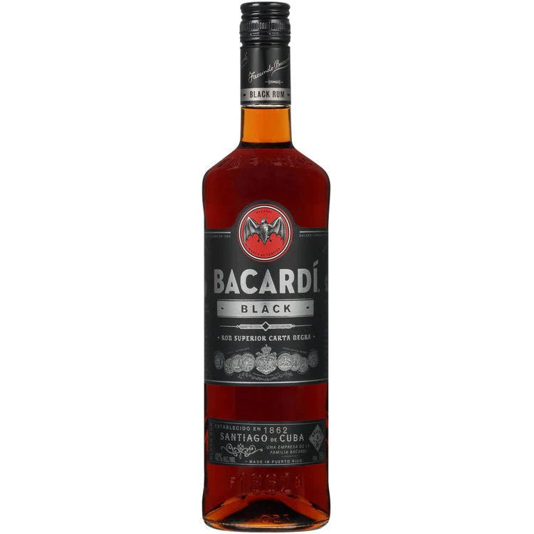 Bacardi Black Rum 750ml - Bottles2Gift