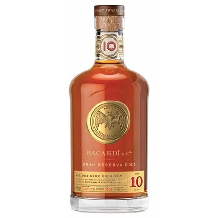 Bacardí Gran Reserva Diez 10 - Year Extra Rare Gold Rum 750ml - Bottles2Gift