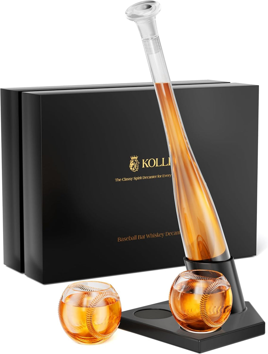 Baseball Bat Whiskey Decanter Set - Bottles2Gift