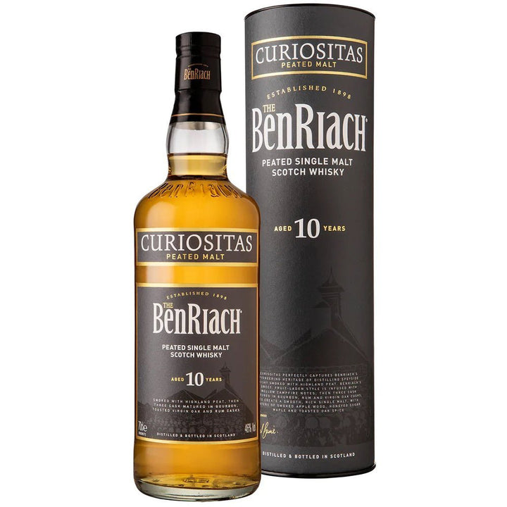 Benriach Curiositas Peated 10 Year Single Malt Scotch Whiskey 750ml - Bottles2Gift
