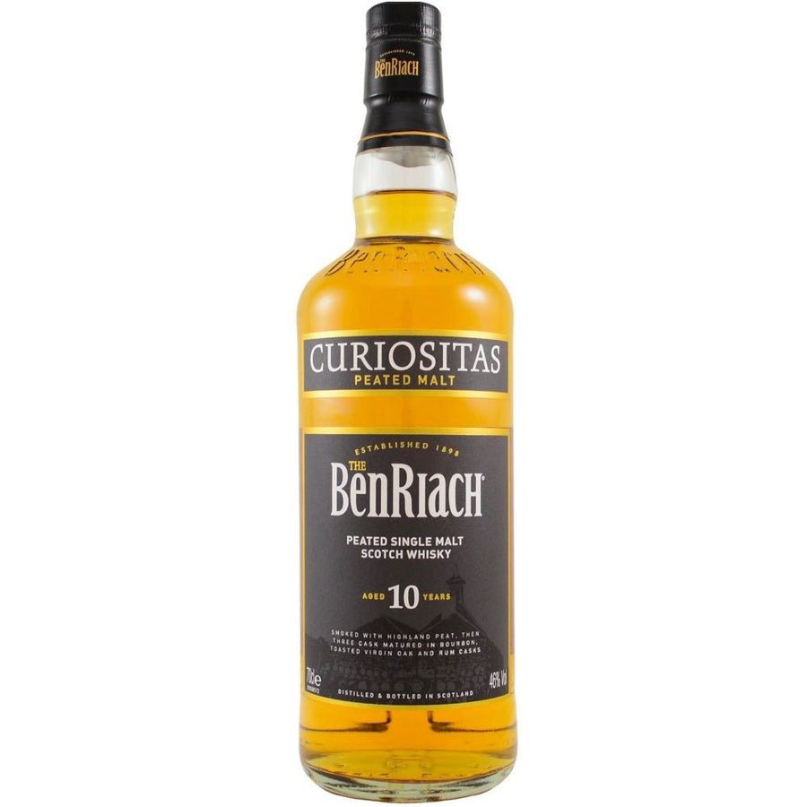 Benriach Curiositas Peated 10 Year Single Malt Scotch Whiskey 750ml - Bottles2Gift