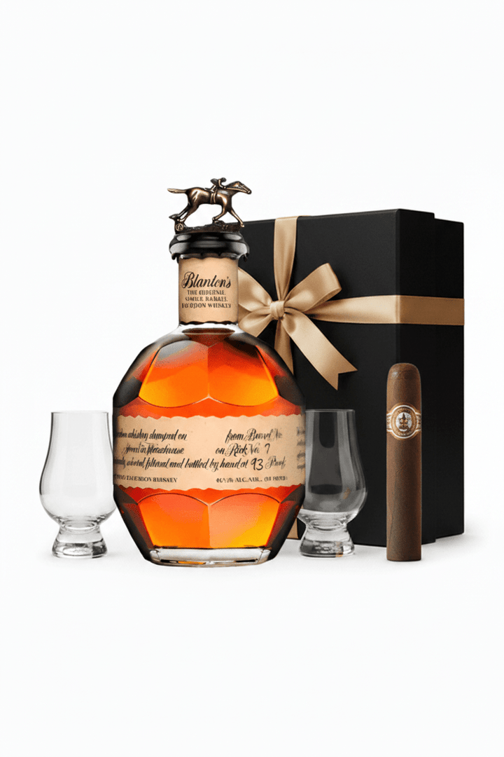Blanton's Single Barrel Bourbon 750ml W/Cigar and Glass Gift set - Bottles2Gift