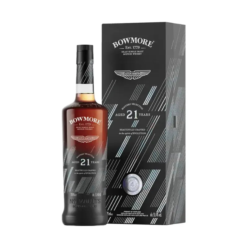 Bowmore 21 Year Aston Martin Masters' Selection No. 1 Vaults Single Malt Scotch Whisky - Bottles2Gift