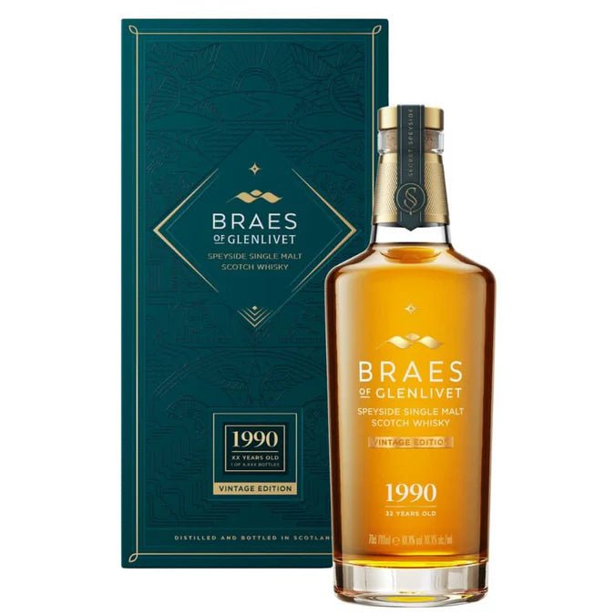 Braes Of Glenlivet Single Malt Scotch Secret Speyside 1990 32 Yr - Bottles2Gift