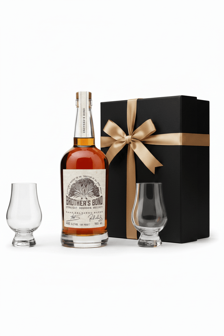 Brother's Bond Straight Bourbon Whiskey Gift Set W/Gift Box and Glasses 750ml - Bottles2Gift