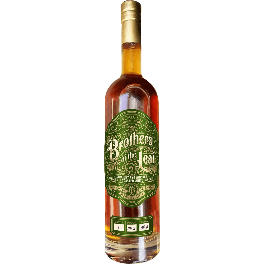 Brothers Of The Leaf Straight Rye Whiskey Finished In Toasted American Oak 750ml - Bottles2Gift