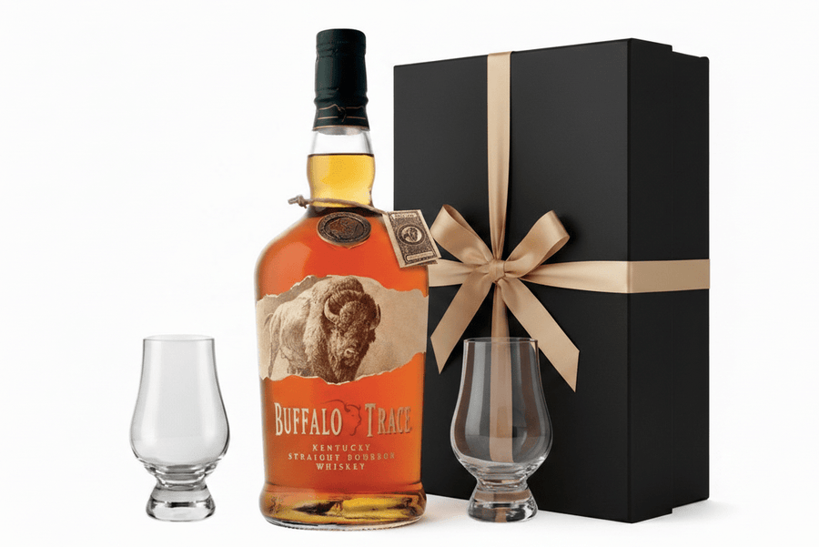 Buffalo Trace Gift Set W/ Gift Box and 2 Tasting Glasses - Bottles2Gift
