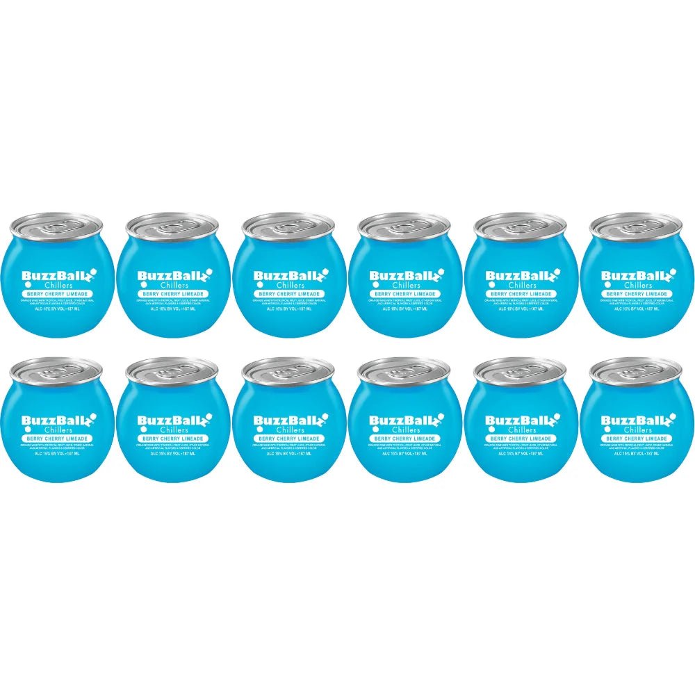 BuzzBallz Cocktails - Blue BuizzBallz Berry Cherry Limeade 200ml 12 - pack Ball Bundle - Bottles2Gift
