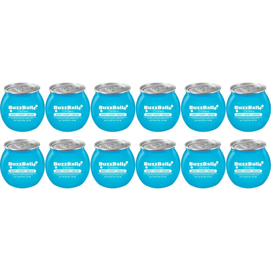 BuzzBallz Cocktails - Blue BuizzBallz Berry Cherry Limeade 200ml 12 - pack Ball Bundle - Bottles2Gift