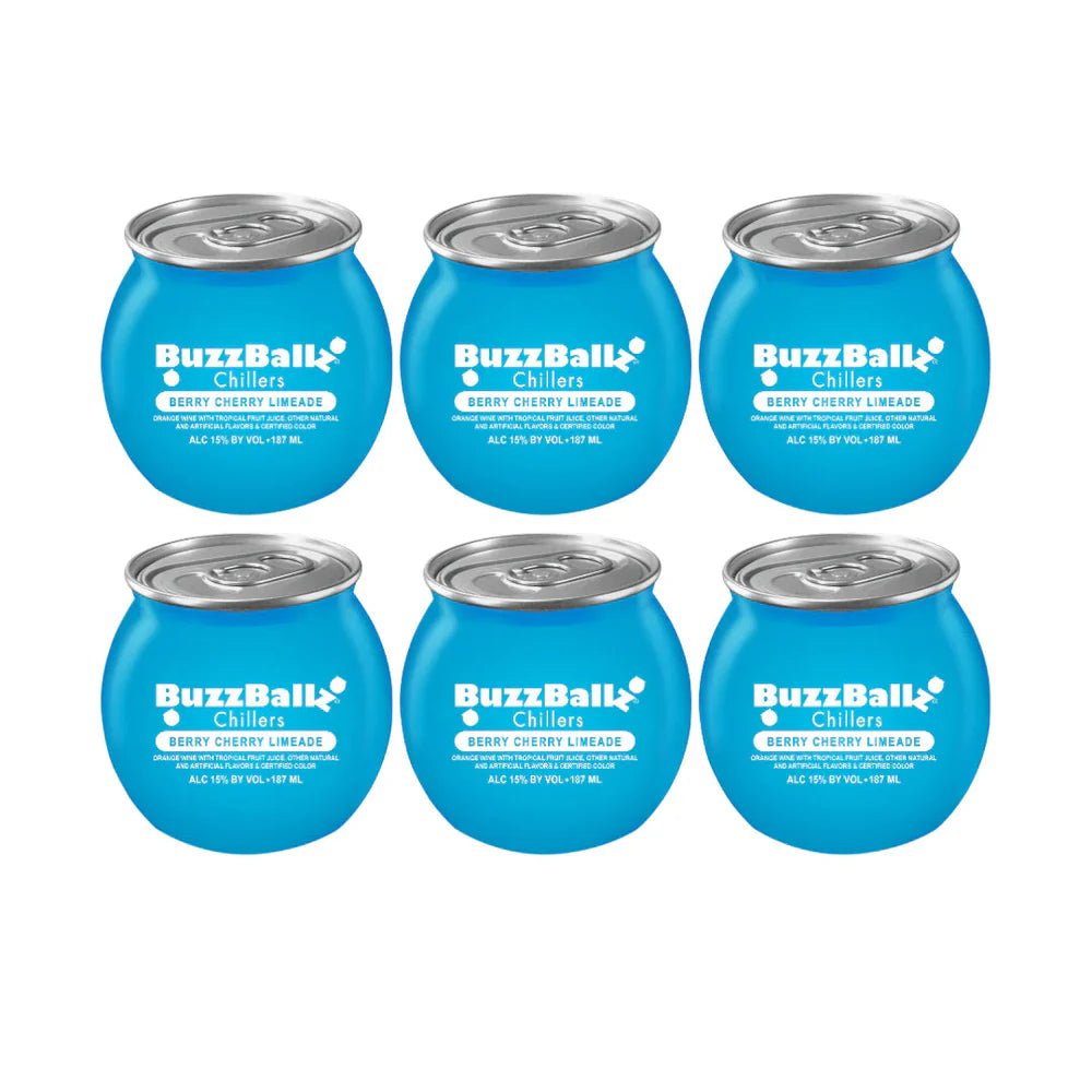 BuzzBallz Cocktails - Blue Buzzballz Berry Cherry Limeade 200ml 6pack Ball Bundle - Bottles2Gift